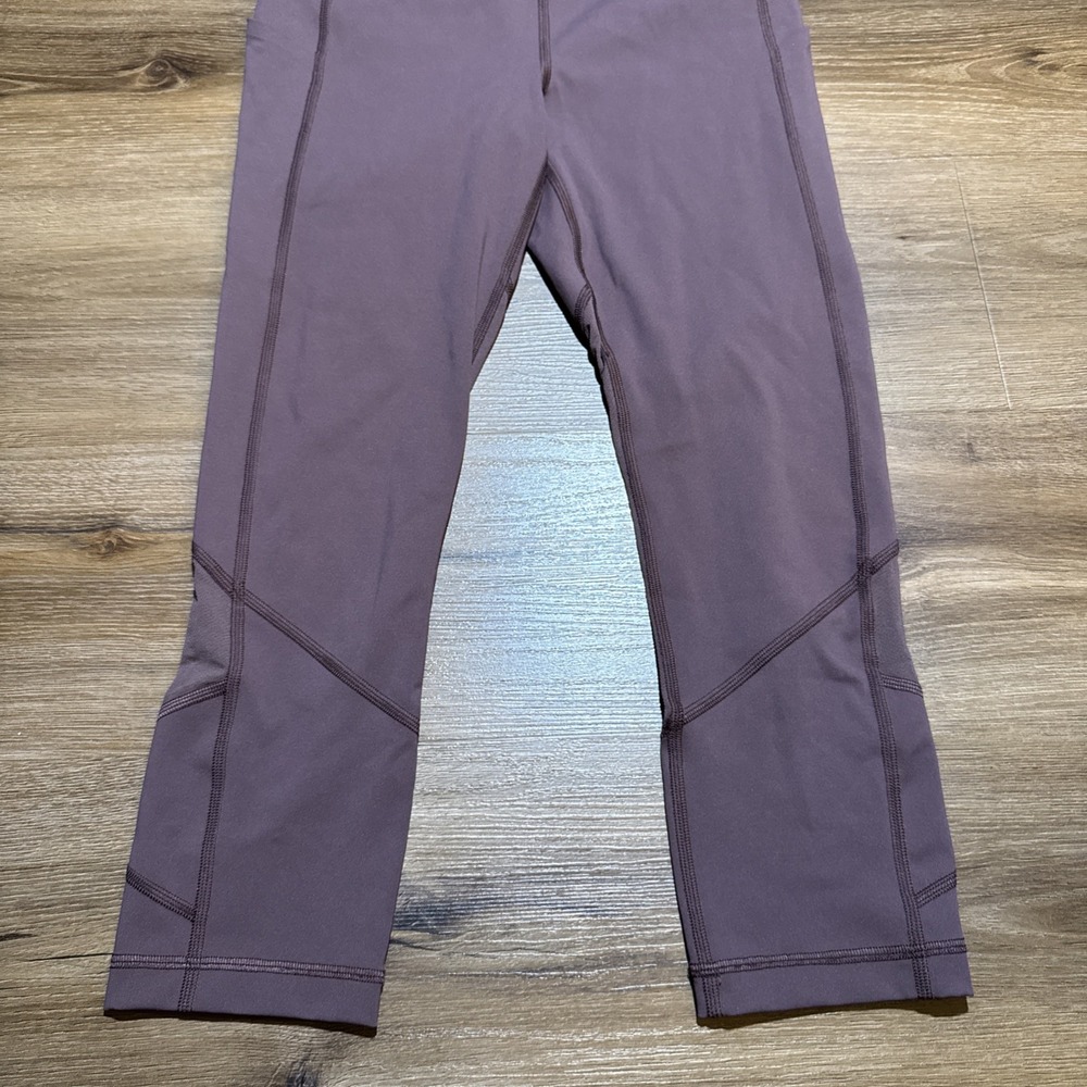 Lululemon Pace Rival Crop‎ 22" Pants Womens Size 6 Cherry Cola Capri Leggings - Picture 3 of 10